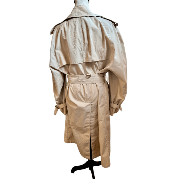 AQUASCUTUM Aqua 5 Tan Beige Belted Long Trench Coat Men’s Size Large - Picture 3 of 12